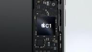 Apple iPhone 16e's in-house modem (Image via Apple)